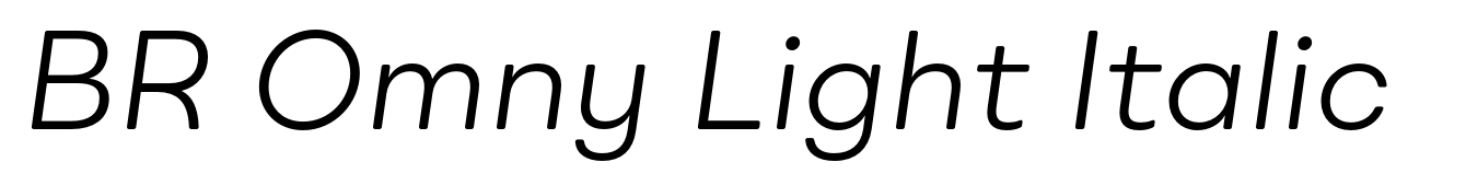 BR Omny Light Italic